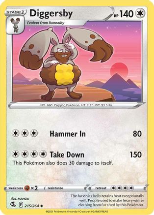 Diggersby 215/264 - SWSH08 Fusion Strike - Poke-Collect