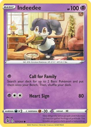 Indeedee 127/264 - SWSH08 Fusion Strike - Poke-Collect