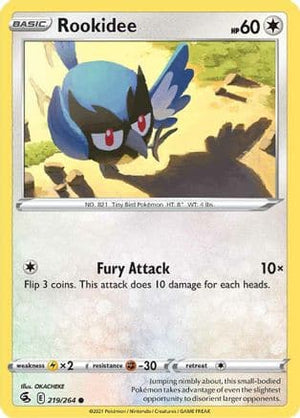 Rookidee 219/264 - Fusion Strike Reverse Holofoil - Poke-Collect
