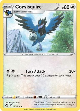 Corvisquire 220/264 - SWSH08 Fusion Strike - Poke-Collect
