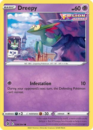 Dreepy 128/264 - SWSH08 Fusion Strike Reverse Holofoil - Poke-Collect