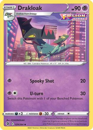 Drakloak 129/264 - Fusion Strike Reverse Holofoil - Poke-Collect