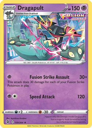 Dragapult 130/264 - SWSH08 Fusion Strike Reverse Holofoil - Poke-Collect