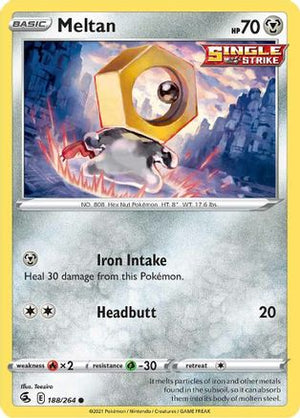 Meltan 188/264 - Fusion Strike Reverse Holofoil - Poke-Collect
