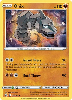 Onix 138/264 - Fusion Strike Reverse Holofoil - Poke-Collect