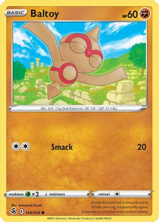 Baltoy 144/264 - SWSH08 Fusion Strike Reverse Holofoil - Poke-Collect
