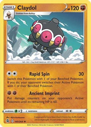Claydol 145/264 - SWSH08 Fusion Strike Reverse Holofoil - Poke-Collect
