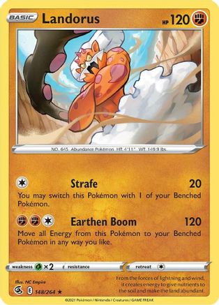 Landorus 148/264 - SWSH08 Fusion Strike Reverse Holofoil - Poke-Collect