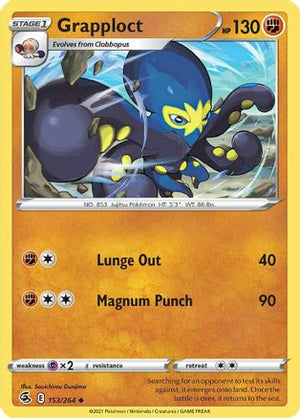 Grapploct 153/264 - SWSH08 Fusion Strike Reverse Holofoil - Poke-Collect