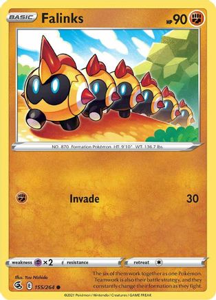 Falinks 155/264 - Fusion Strike Reverse Holofoil - Poke-Collect