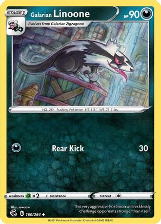 Galarian Linoone 160/264 - SWSH08 Fusion Strike - Poke-Collect