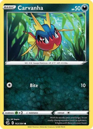 Carvanha 162/264 - SWSH08 Fusion Strike - Poke-Collect