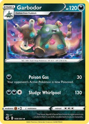 Garbodor 169/264 - SWSH08 Fusion Strike Reverse Holofoil - Poke-Collect