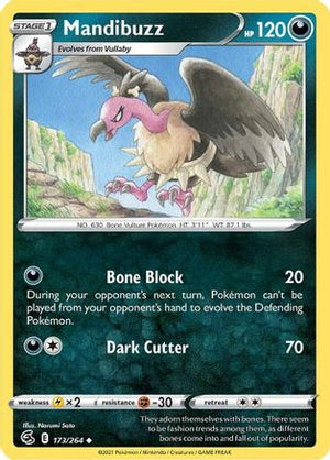 Mandibuzz 173/264 - Fusion Strike Reverse Holofoil - Poke-Collect