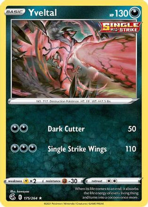 Yveltal 175/264 - Fusion Strike Reverse Holofoil - Poke-Collect