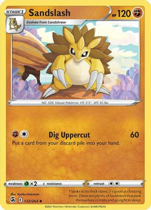 Sandslash 132/264 - SWSH08 Fusion Strike Reverse Holofoil - Poke-Collect