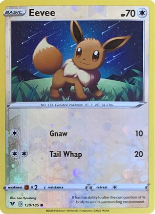 Eevee - 130/185 (Reverse Cosmos Holo) 130 - Miscellaneous Cards & Products Reverse Holofoil - Poke-Collect