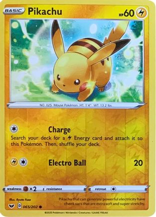 Pikachu - 065/202 (Reverse Cosmos Holo) 65 - Miscellaneous Cards & Products Reverse Holofoil - Poke-Collect