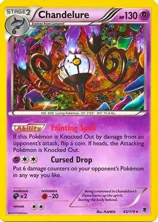 Chandelure - 43/119 (Cosmos Holo) 43 - Blister Exclusives Holofoil - Poke-Collect