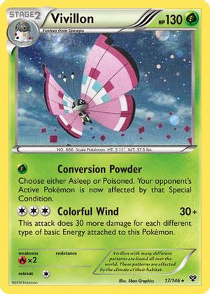 Vivillon - 17/146 (Cosmos Holo) 17 - Blister Exclusives Holofoil - Poke-Collect