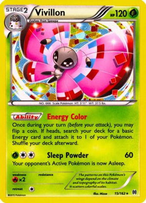 Vivillon - 15/162 (Cosmos Holo) 15 - Miscellaneous Cards & Products Holofoil - Poke-Collect