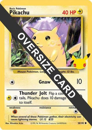 Pikachu - 58/102 (25th Anniversary) 58 - Jumbo Cards - Poke-Collect