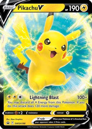 Pikachu V - SWSH198 SWSH198/307 - SWSH Sword & Shield Promo Cards Holofoil - Poke-Collect