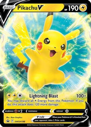 Pikachu V - SWSH198 SWSH198/307 - SWSH Sword & Shield Promo Cards Holofoil - Poke-Collect