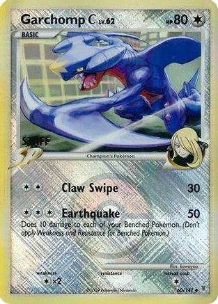 Garchomp C - 60/147 (League Promo) [Staff] 60 - League & Championship Cards Reverse Holofoil - Poke-Collect
