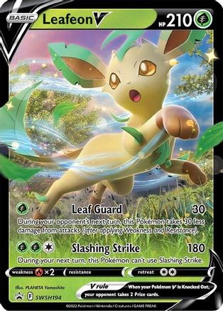Leafeon V - SWSH194 SWSH194/307 - SWSH Sword & Shield Promo Cards Holofoil - Poke-Collect