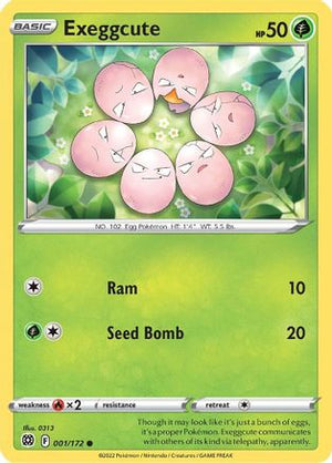 Exeggcute 1/172 - SWSH09 Brilliant Stars Reverse Holofoil - Poke-Collect