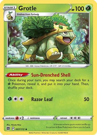 Grotle 7/172 - SWSH09 Brilliant Stars Reverse Holofoil - Poke-Collect