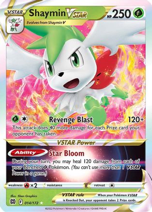 Shaymin VSTAR 14/172 - SWSH09 Brilliant Stars Holofoil - Poke-Collect