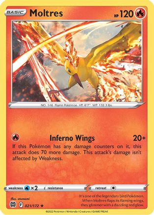Moltres 21/172 - Brilliant Stars Holofoil - Poke-Collect