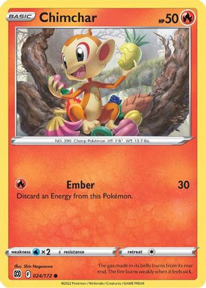 Chimchar 24/172 - SWSH09 Brilliant Stars - Poke-Collect
