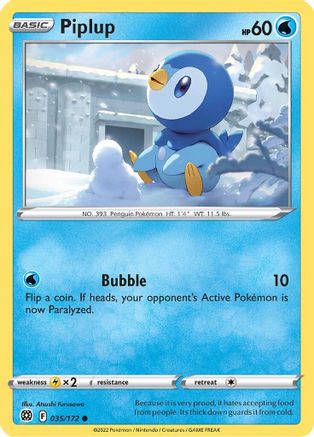 Piplup 35/172 - SWSH09 Brilliant Stars - Poke-Collect