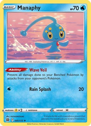 Manaphy 41/172 - Brilliant Stars Reverse Holofoil - Poke-Collect