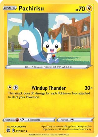 Pachirisu 52/172 - SWSH09 Brilliant Stars Reverse Holofoil - Poke-Collect