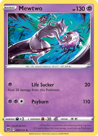 Mewtwo 56/172 - SWSH09 Brilliant Stars Reverse Holofoil - Poke-Collect