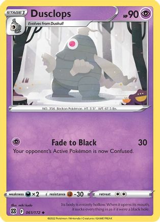 Dusclops 61/172 - SWSH09 Brilliant Stars Reverse Holofoil - Poke-Collect