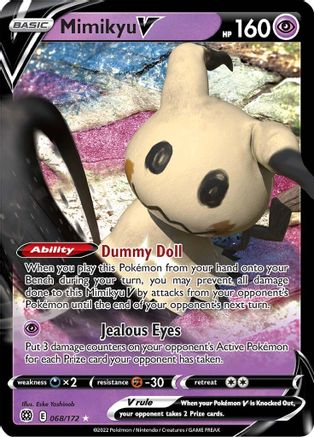 Mimikyu V 68/172 - SWSH09 Brilliant Stars Holofoil - Poke-Collect