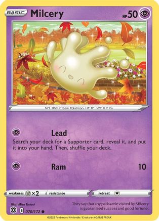 Milcery 70/172 - SWSH09 Brilliant Stars Reverse Holofoil - Poke-Collect