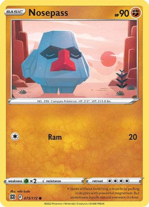 Nosepass 73/172 - Brilliant Stars Reverse Holofoil - Poke-Collect
