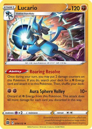 Lucario 79/172 - Brilliant Stars Holofoil - Poke-Collect