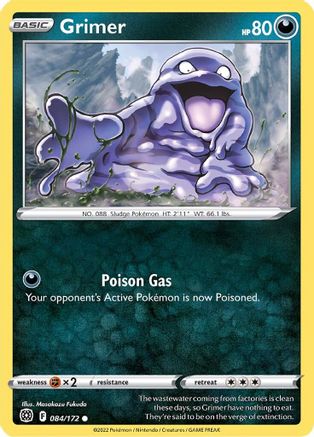 Grimer 84/172 - SWSH09 Brilliant Stars Reverse Holofoil - Poke-Collect