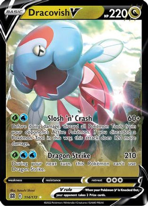 Dracovish V 114/172 - SWSH09 Brilliant Stars Holofoil - Poke-Collect