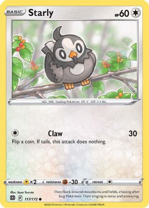 Starly 117/172 - Brilliant Stars Reverse Holofoil - Poke-Collect