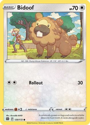 Bidoof 120/172 - Brilliant Stars Reverse Holofoil - Poke-Collect