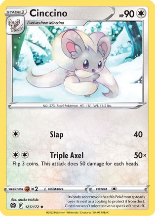 Cinccino 125/172 - SWSH09 Brilliant Stars Reverse Holofoil - Poke-Collect