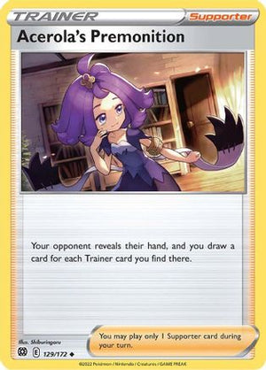 Acerola's Premonition 129/172 - Brilliant Stars Reverse Holofoil - Poke-Collect